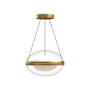 Kuzco Lighting Virgo LED Suspension Pendant Brushed Gold / Opal Glass
