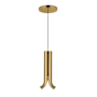 Kuzco Lighting Husk 9" Tall 3000K LED Abstract Mini Pendant Metallic Brass