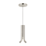Kuzco Lighting Husk 9" Tall 3000K LED Abstract Mini Pendant Polished Nickel