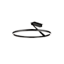 Kuzco Lighting Roda 24" Wide LED Semi-flush Ceiling Fixture Black