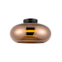 Kuzco Lighting Trinity 15" Wide LED Semi-flush Ceiling Fixture Black / Copper