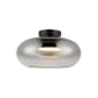 Kuzco Lighting Trinity 15" Wide LED Semi-flush Ceiling Fixture Black / Smoked