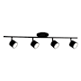 Kuzco Lighting Lyra 4 Light 5" Wide LED Fixed Rail Ceiling Fixture Black