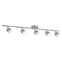 Kuzco Lighting Lyra 5 Light 5" Wide LED Fixed Rail Ceiling Fixture Brushed Nickel