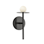 Kuzco Lighting Elixir 10" Tall LED Wall Sconce with Opal Glass Shade Black