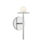 Kuzco Lighting Elixir 10" Tall LED Wall Sconce with Opal Glass Shade Chrome