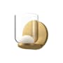 Kuzco Lighting Cedar 4" Tall LED Wall Sconce Brushed Gold / Clear