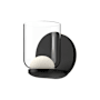 Kuzco Lighting Cedar 4" Tall LED Wall Sconce Black / Clear Glass