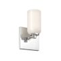 Kuzco Lighting Nola 9" Tall Wall Sconce Chrome / Glossy Opal Glass