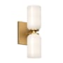 Kuzco Lighting Nola 2 Light 13" Tall Wall Sconce Brushed Gold / Glossy Opal Glass