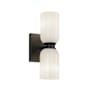 Kuzco Lighting Nola 2 Light 13" Tall Wall Sconce Black / Glossy Opal Glass