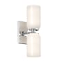 Kuzco Lighting Nola 2 Light 13" Tall Wall Sconce Chrome / Glossy Opal Glass