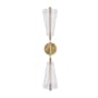 Kuzco Lighting Mulberry 29" Tall LED Wall Sconce Brushed Gold / Light Guide
