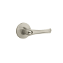 Kwikset Grapevine Single Cylinder Keyed Entry Door Lever Set with Round Rose from the Safe Lock Collection Satin Nickel