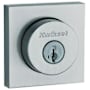 Kwikset Halifax Square Rose Single Cylinder Deadbolt SmartKey with 6AL Latch and Square Corner, Round Corner and 5303 Round Corner Full Lip Strikes KA3 Satin Chrome