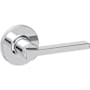 Kwikset Casey Passage Door Lever Set with Round Rose Polished Chrome