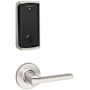 Kwikset Casey Passage Lever Set and Halo Electronic Touchscreen Deadbolt Combo Pack with SmartKey Satin Nickel