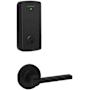 Kwikset Casey Passage Lever Set and Halo Electronic Touchscreen Deadbolt Combo Pack with SmartKey Matte Black