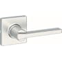 Kwikset Casey Passage Door Lever Set with Square Rose Satin Nickel