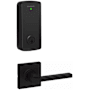 Kwikset Casey Passage Lever Set and Halo Electronic Touchscreen Deadbolt Combo Pack with SmartKey Matte Black