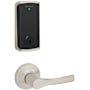 Kwikset Henley Passage Lever Set and Halo Electronic Touchscreen Deadbolt Combo Pack with SmartKey Satin Nickel