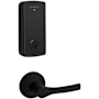 Kwikset Henley Passage Lever Set and Halo Electronic Touchscreen Deadbolt Combo Pack with SmartKey Matte Black