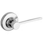 Kwikset Ladera Passage Door Lever Set from the Signature Series Polished Chrome