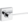 Kwikset Ladera Passage Door Lever Set with Square Rose Bright Chrome