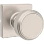 Kwikset Maven Passage Door Knob Set with Square Rose Satin Nickel