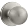 Kwikset Polo Passage Door Knob Set with Round Rose Satin Nickel