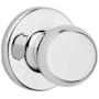 Kwikset Polo Passage Door Knob Set with Round Rose Polished Chrome