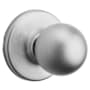 Kwikset Polo Passage Door Knob Set with Round Rose Satin Chrome