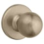Kwikset Polo Passage Door Knob Set with Round Rose Antique Brass