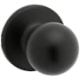 Kwikset Polo Passage Door Knob Set with Round Rose Matte Black