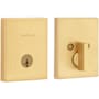 Kwikset San Clemente Rectangular Single Cylinder Keyed Entry Deadbolt with SmartKey Satin Brass
