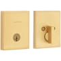Kwikset San Clemente Rectangular Single Cylinder Keyed Entry Deadbolt with SmartKey Satin Brass