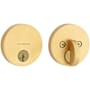 Kwikset Uptown Low Profile Single Cylinder Deadbolt with SmartKey Technology Satin Brass