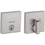Kwikset Downtown Low Profile Single Cylinder Deadbolt with SmartKey Technology Satin Nickel