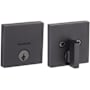 Kwikset Downtown Low Profile Single Cylinder Deadbolt with SmartKey Technology Matte Black