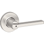 Kwikset Casey Privacy Door Lever Set with Round Rose Satin Nickel