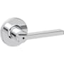 Kwikset Casey Privacy Door Lever Set with Round Rose Polished Chrome