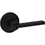 Kwikset Casey Privacy Door Lever Set with Round Rose Matte Black