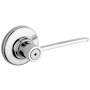 Kwikset Ladera Privacy Door Lever Set from the Signature Series Polished Chrome