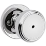 Kwikset Maven Privacy Door Knob Set with Round Rose Polished Chrome