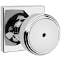 Kwikset Maven Privacy Door Knob Set with Square Rose Polished Chrome