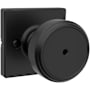 Kwikset Maven Privacy Door Knob Set with Square Rose Matte Black