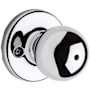 Kwikset Polo Privacy Door Knob Set with Round Rose Polished Chrome