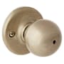 Kwikset Polo Privacy Door Knob Set with Round Rose Antique Brass