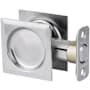 Kwikset Square Passage Hall/Closet Pocket Door Lock Satin Chrome