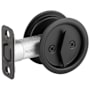 Kwikset Round Privacy Bed/Bath Pocket Door Lock Matte Black